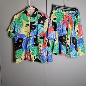 Vintage Skirt and shirt set! Size Small